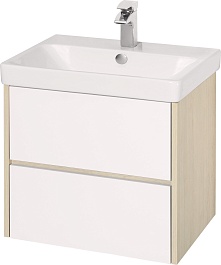 Акватон Тумба под раковину Сканди 70 дуб верона, белая – фотография-1